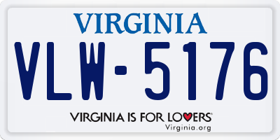 VA license plate VLW5176