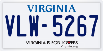 VA license plate VLW5267