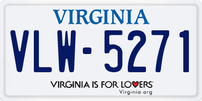 VA license plate VLW5271