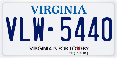 VA license plate VLW5440