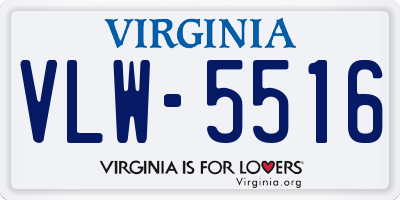 VA license plate VLW5516