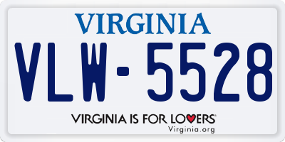 VA license plate VLW5528