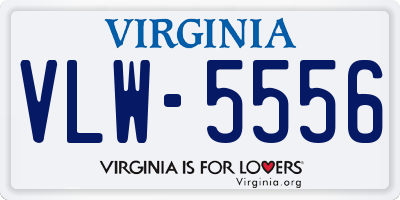 VA license plate VLW5556