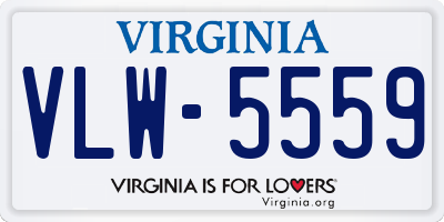 VA license plate VLW5559