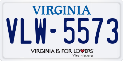 VA license plate VLW5573