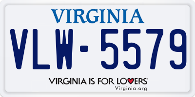 VA license plate VLW5579