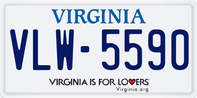 VA license plate VLW5590