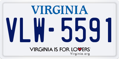 VA license plate VLW5591