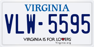 VA license plate VLW5595