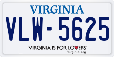 VA license plate VLW5625