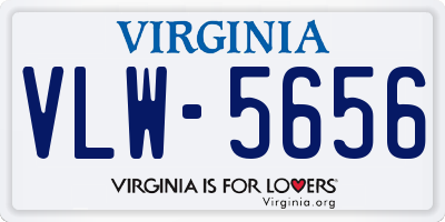 VA license plate VLW5656