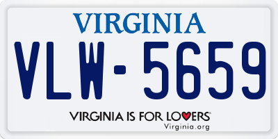 VA license plate VLW5659