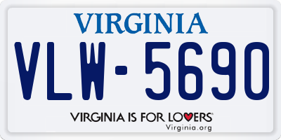 VA license plate VLW5690