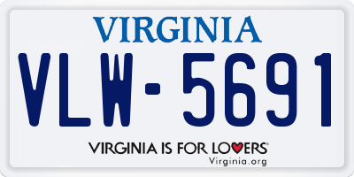 VA license plate VLW5691