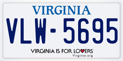 VA license plate VLW5695