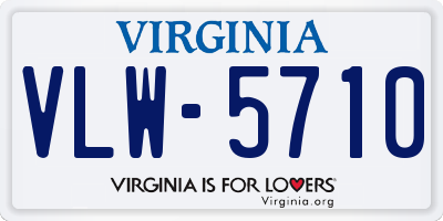 VA license plate VLW5710