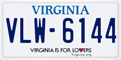 VA license plate VLW6144