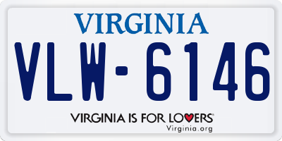 VA license plate VLW6146