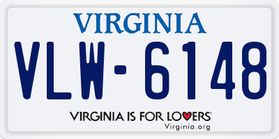 VA license plate VLW6148