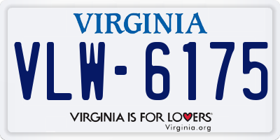 VA license plate VLW6175