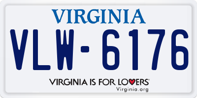 VA license plate VLW6176