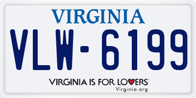 VA license plate VLW6199