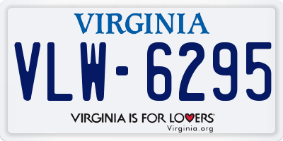 VA license plate VLW6295