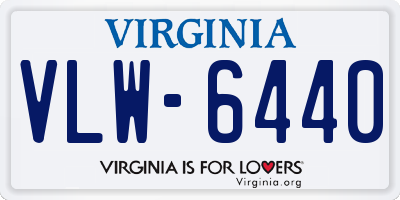 VA license plate VLW6440