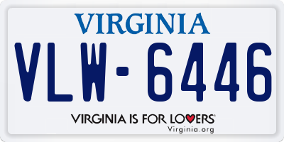 VA license plate VLW6446