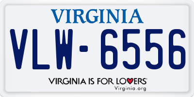 VA license plate VLW6556