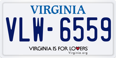 VA license plate VLW6559