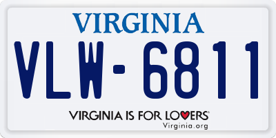 VA license plate VLW6811