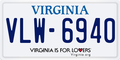 VA license plate VLW6940