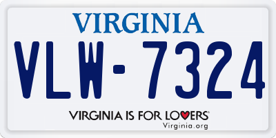 VA license plate VLW7324