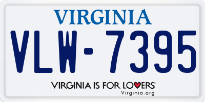 VA license plate VLW7395