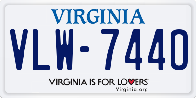 VA license plate VLW7440