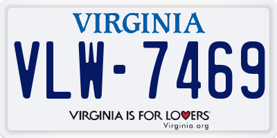 VA license plate VLW7469