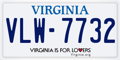 VA license plate VLW7732