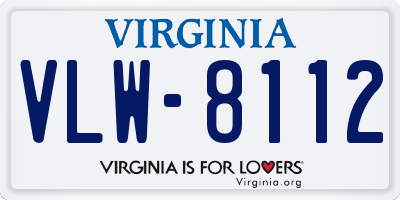 VA license plate VLW8112