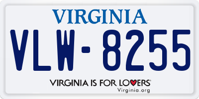 VA license plate VLW8255