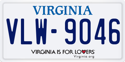 VA license plate VLW9046