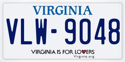 VA license plate VLW9048