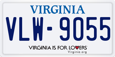 VA license plate VLW9055