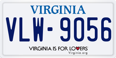 VA license plate VLW9056