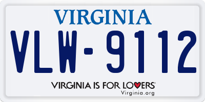 VA license plate VLW9112