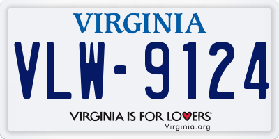 VA license plate VLW9124