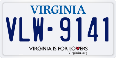 VA license plate VLW9141