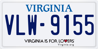 VA license plate VLW9155