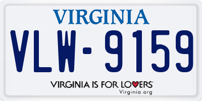 VA license plate VLW9159