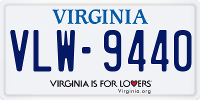 VA license plate VLW9440